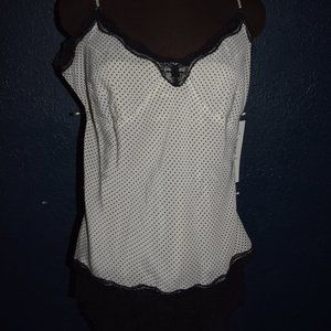 Ladies Black/White Cami Set